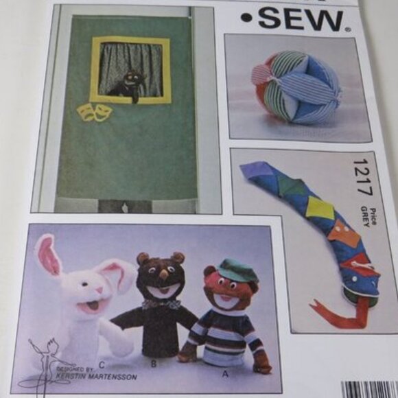 Kwik Sew 1217 Sewing Pattern NEW UNOPENED Puppet Theater & Puppets - Picture 2 of 7